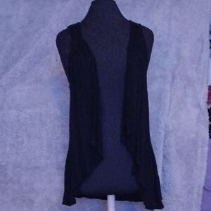 Decree Black Cardigan Sweater with V-Neck